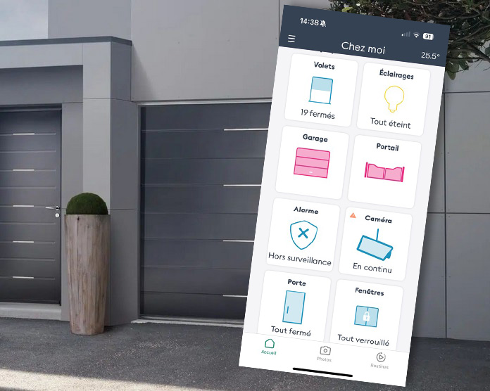 porte garage connecte atlantem application