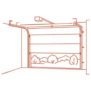 porte garage sectionnelle plafond motorisee rennes
