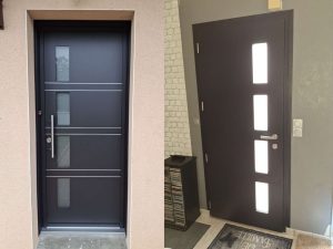 Porte d'entrée en aluminium