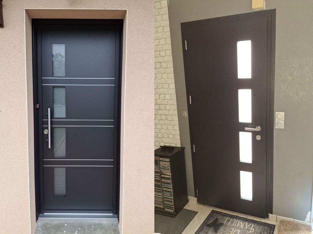 Porte d'entrée en aluminium
