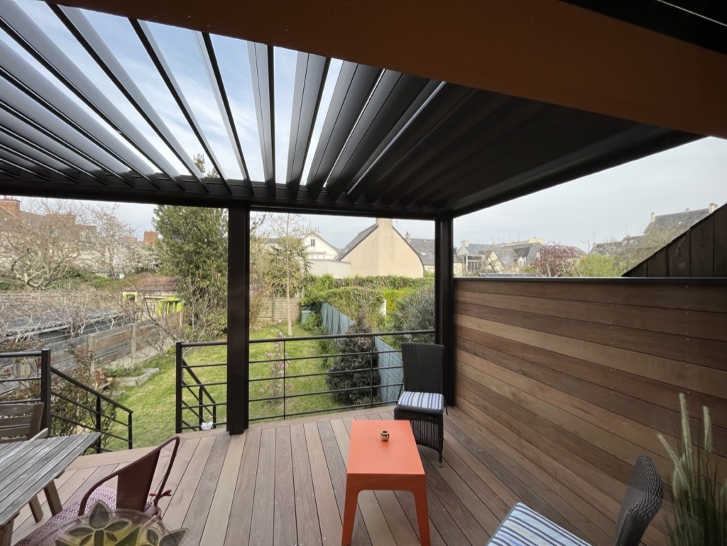 Terrasse en bois en hauteur