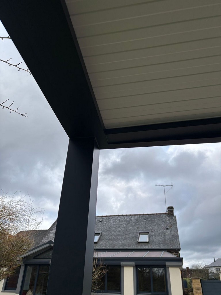 Poteau gouttière carport en aluminium