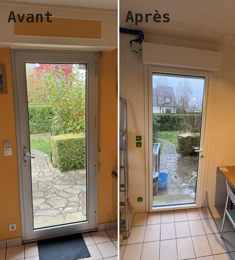 Changement fenêtre de cuisine à Bruz avant/après