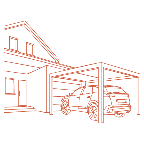 carport design devant garage