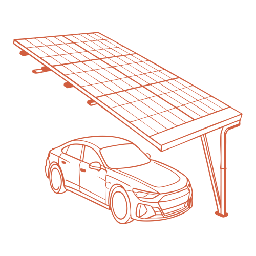 carport solaire avec panneaux photovoltaiques