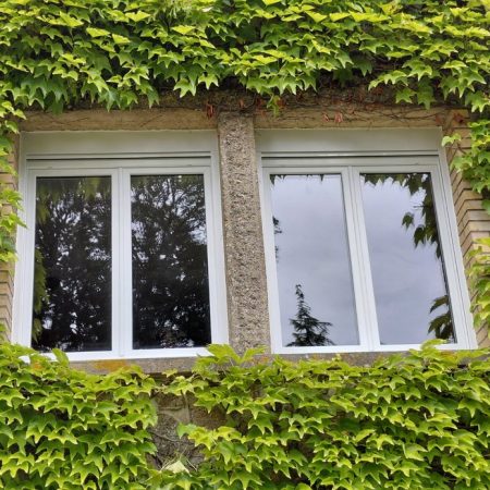 Deux fenêtres à la française en PVC